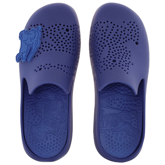 Burberry Stingray Perforated Rubber Slides, Brand Size 41