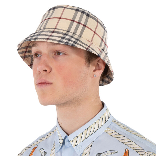 帽子 BURBERRY LONDON ENGLAND BUCKET HAT BURBERRY LONDON Hat Summer Monogram Bucket L Cotton