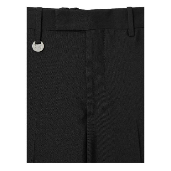 BURBERRY ブラックパンツ 80cm Burberry Straight-Leg Wool Blend Trousers, Brand Size 44