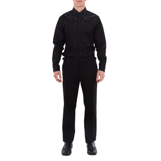 Burberry Straight-Leg Wool Pants, Brand Size 52 (Waist Size 35.8