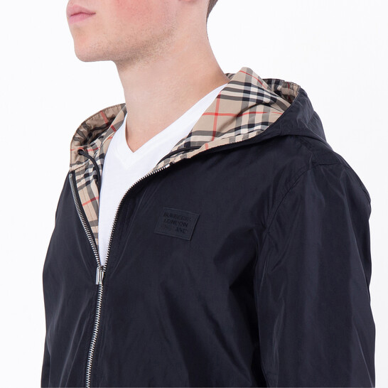 Burberry Stretton Reversible Check Jacket, Size X-Large 8027097