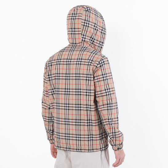 Burberry Stretton Reversible Check Jacket, Size Medium 8027097