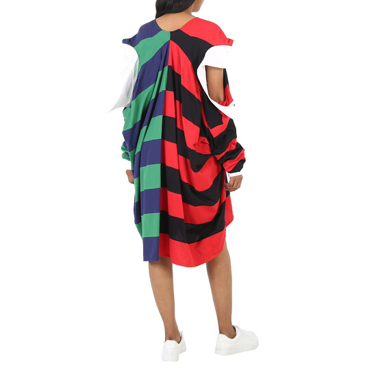 Burberry Striped Cotton Reconstructed Rugby Shirt Dress