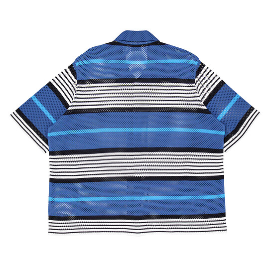 Burberry Striped Print Nylon Loose Shirt, Size X-Large