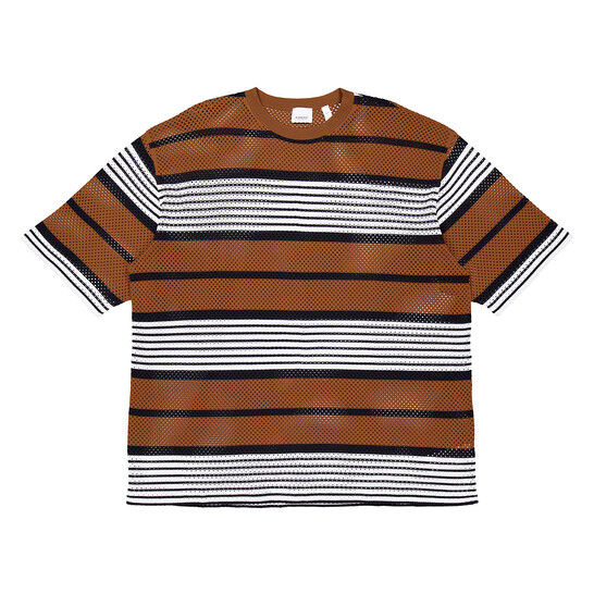 Burberry Stripe-Print Oversized T-Shirt, Size X-Large