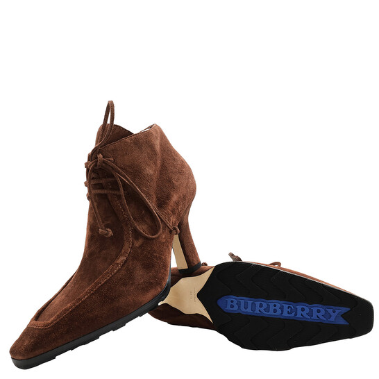 【関税&送料込】Burberry Brown Suede Saddle Boots BURBERRY Suede Saddle Ankle Boots BROWN | Base Blu