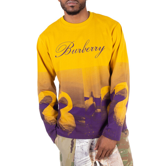 Burberry Horseferry Burberry T Shirt Green Burberry Logo Print