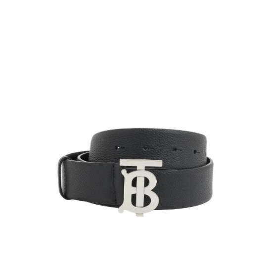 BURBERRY ベルト ブラック Burberry - 3.5cm Debossed Leather Belt - Black Burberry