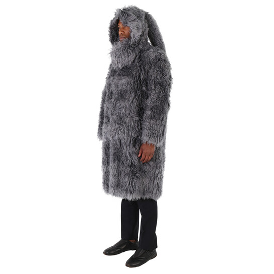 Burberry Tempest Grey Ear-Detail Hood Faux Fur Duffle Coat