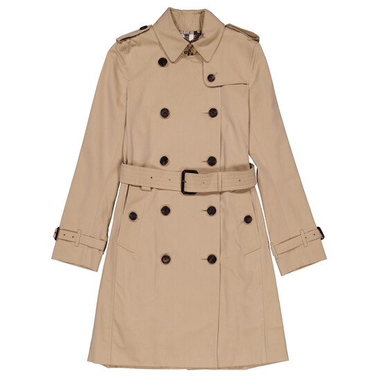 Burberry The Kensington Long Trench Coat, Brand Size 4 (US