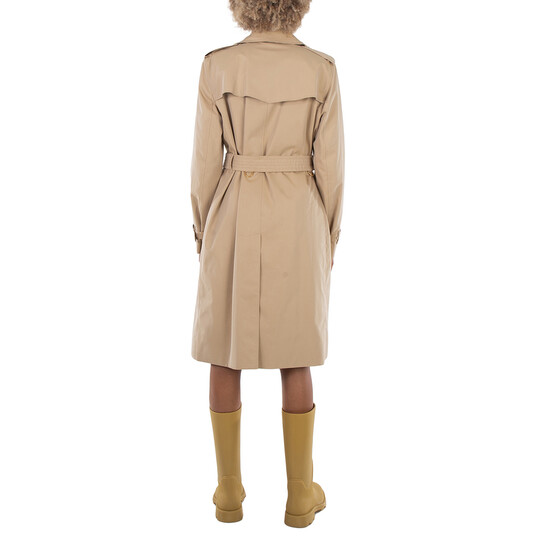 【関税＆送料込み】Burberry Long Ash-Coloured And Nylon Tre Burberry Long Gabardine Trench Coat - Beige - Men | 8087617