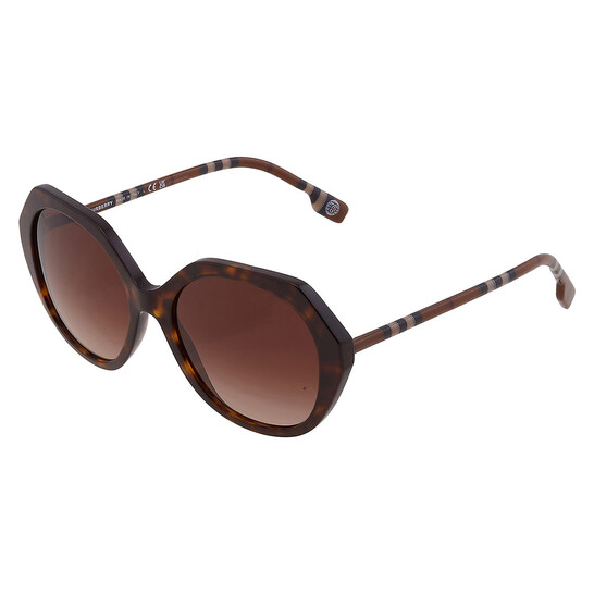 New BURBERRY Vanessa Brown Gradient Geometric Ladies Sunglasses 55mm burberry-vanessa-brown-  main image 2