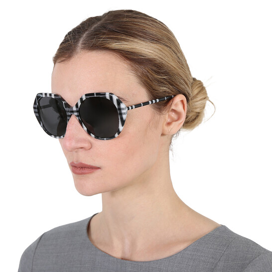 BURBERRY
Vanessa Dark Gray Irregular Ladies Sunglasses Burberry Vanessa 4375 Sunglasses main image 2