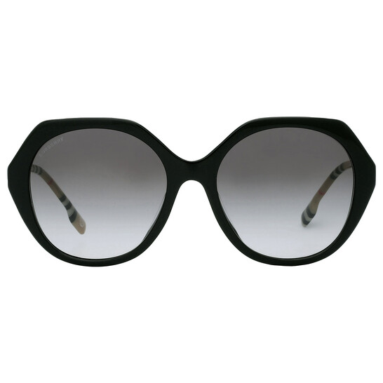 Burberry Vanessa Grey Gradient Irregular Ladies Sunglasses