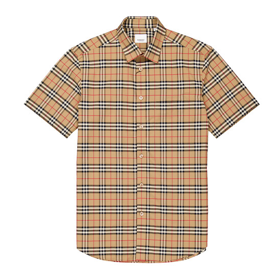 Burberry Vintage Check Cotton Shirt, Size Large 8079589