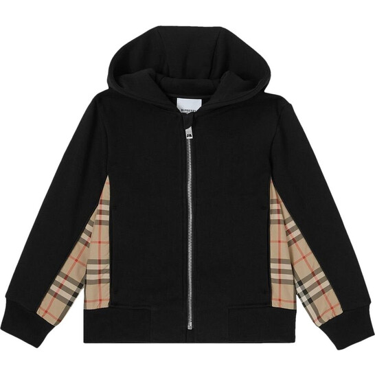 Burberry Vintage Check Zip Up Long-Sleeve Hoodie, Size 4Y 8060951