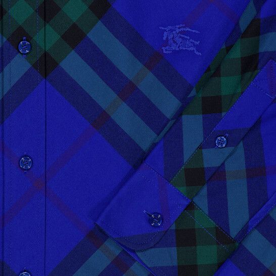 Burberryシャツ Burberry Vintage-Check Patterned Button-Up Cotton Shirt