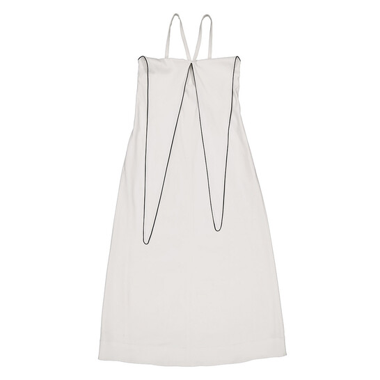 Burberry White Stretch Jersey Drape Detail Gown, Brand Size