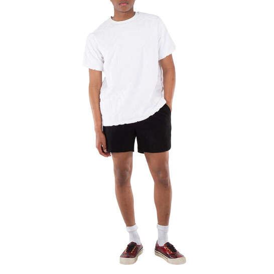 Burberry White Willesden Check Cotton T-Shirt, Size X-Small