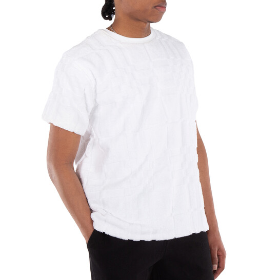 Tシャツ・カットソー BURBERRY WHITE COTTON T-SHIRT WITH CHECK FINISHES 73C09B0E-4E9E-41BA-8C88-