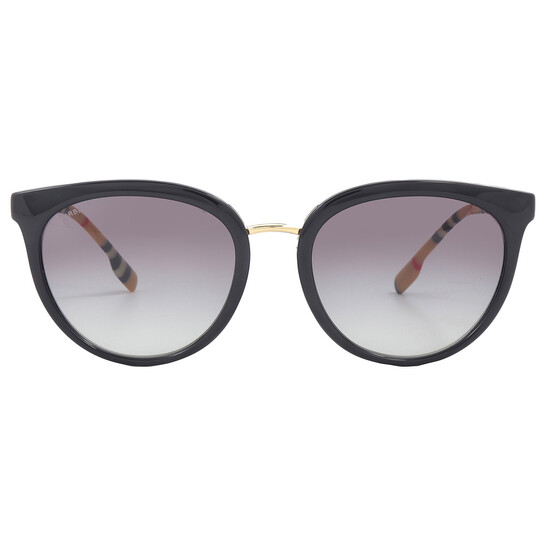 BURBERRY オハサイス ラウント フレム サンクラス BE4316 385311 BE4316 WILLOW sunglasses Shiny Black | SmartBuyGlasses US