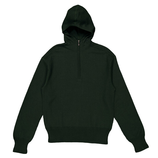 Burberry Wool Half-Zip Hoodie, Size Small 8075881 - Clothing