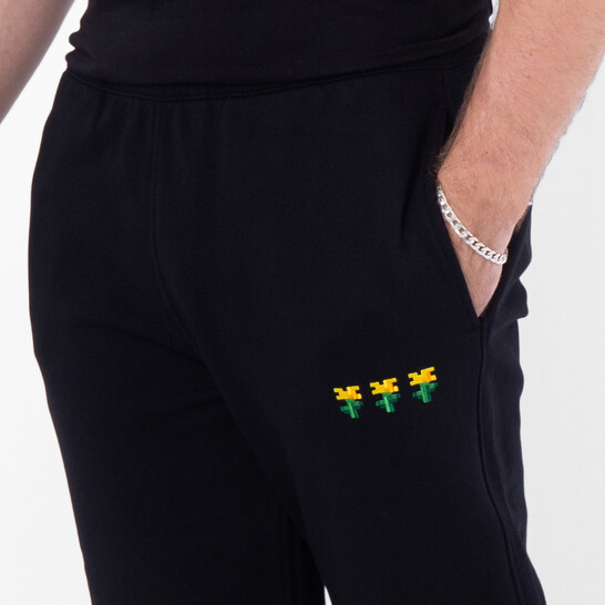 Burberry x Minecraft Embroidered Floral Cotton Jogging Pants, Size