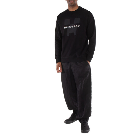 BURBERRY LOGO スウェット ブラック XL ビッグロゴ 3203413.jpg