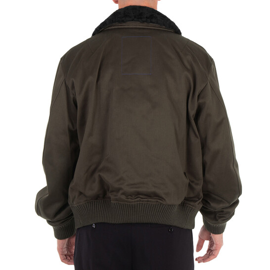 Burberry Zipped Shearling-Collar Bomber Jacket, Size X-Large
