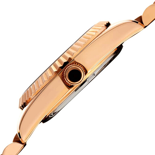 Burgi Designer Quartz Crystal Brown Dial Ladies Watch BUR194RGBR - 546x546 Image #4