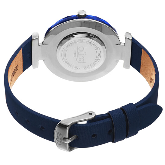 Burgi Faceted Crystal Bezel Diamond Blue Dial Ladies Watch BUR252BU - 546x546 Image #4