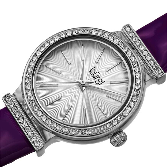 Burgi Swarovski Crystals Quartz Silver Dial Ladies Watch BUR230PU - 546x546 Image #2
