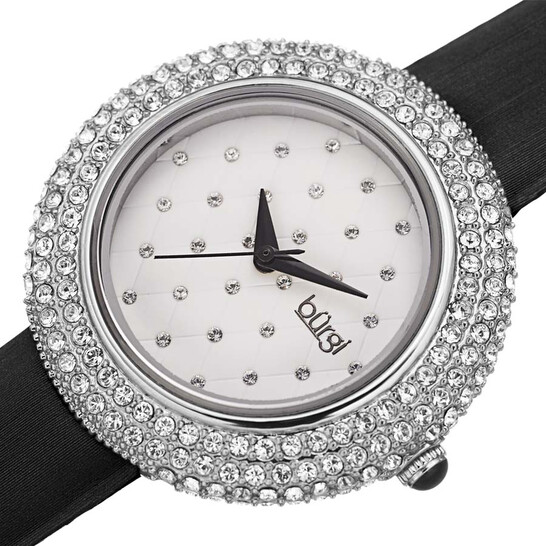 Burgi Ladies Argyle Dial Swarovski Crystal Glamor Strap Watch - 546x546 Image #2
