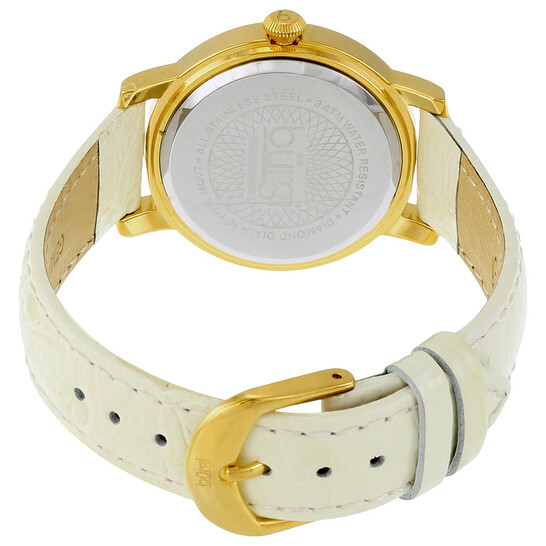 Burgi Mother of Pearl Pattern Dial White Leather Ladies Watch BUR096YGW Burgi Mother of Pearl Pattern Dial White Leather Ladies Watch BUR096YGW - 546x546 Image #3