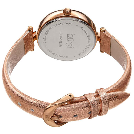 Burgi Crystal Silver Dial Gold Leather Ladies Watch BUR235RG Burgi Crystal Silver Dial Gold Leather Ladies Watch BUR235RG - 546x546 Image #4