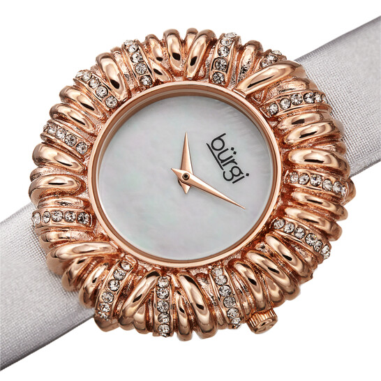 Burgi Twisted Bezel Quartz Grey Dial Ladies Watch BUR255GY - 546x546 Image #2