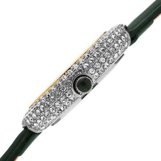 Burgi Swirl Quartz Crystal White Dial Ladies Watch BUR209GN - 546x546 Image #3