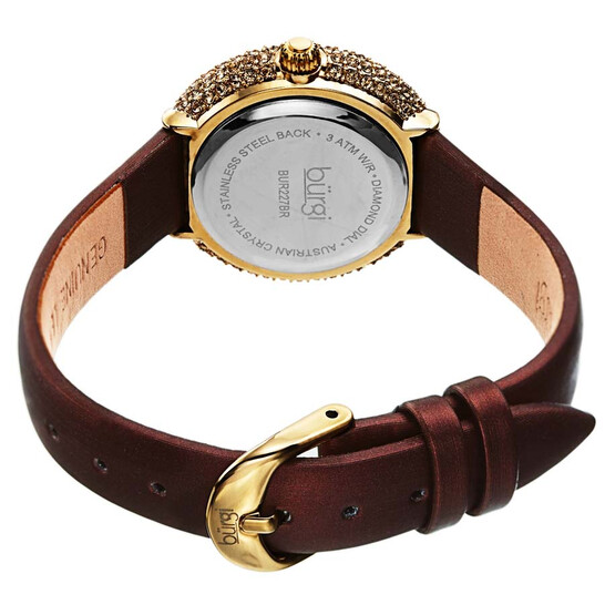 Burgi Diamond White Dial Brown Satin Ladies Watch BUR227BR - 546x546 Image #4