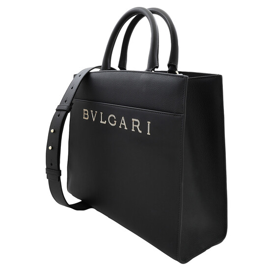 バッグ BVLGARI / Structured Leather Tote Bag Bvlgari Bvlgari Bvlgari Tote Bag Black Gold | eLADY Globazone