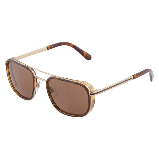 Bvlgari Brown Navigator Men's Sunglasses BV5053 202253 56