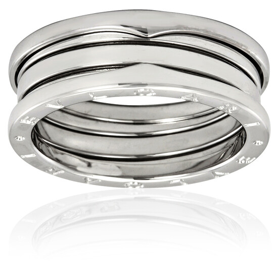 Bvlgari B.Zero1 18K White Gold 3-Band Ring, Brand Size 56 (US Size