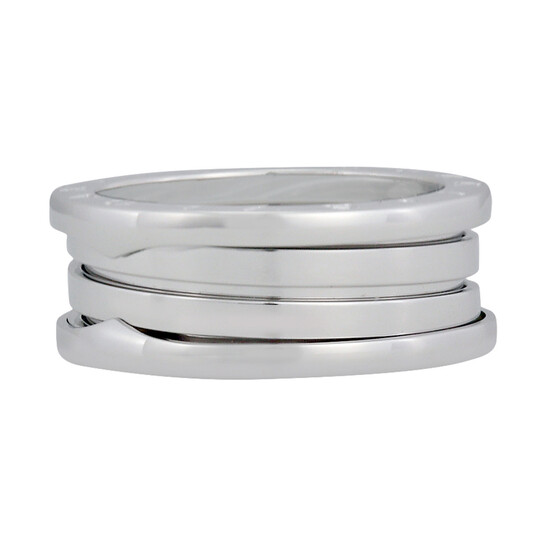 Bvlgari B.Zero1 18K White Gold 3-Band Ring, Brand Size 56 (US Size