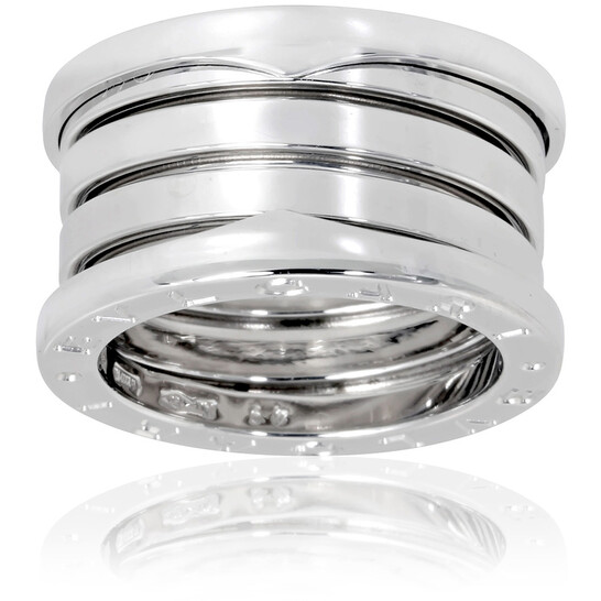 Bvlgari B.Zero1 18K White Gold 4-Band Ring, Brand Size 54 (US Size