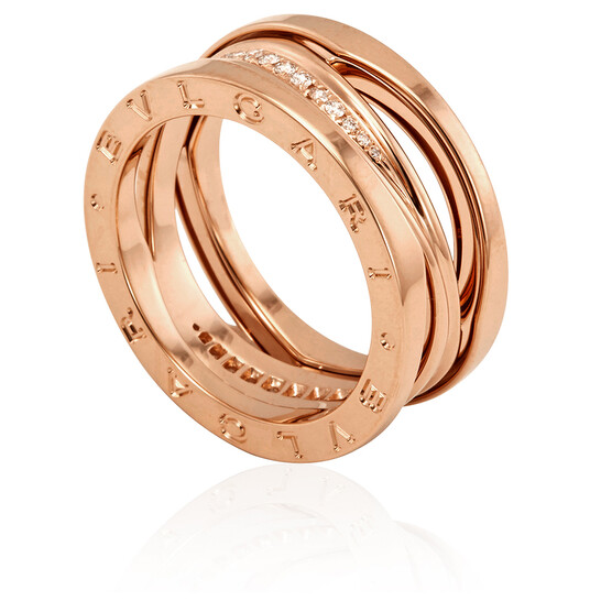 BVLGARI ローズゴールド ビーゼロワン　リング Rose gold, Ceramic B.zero1 Ring AN859089 | Bvlgari