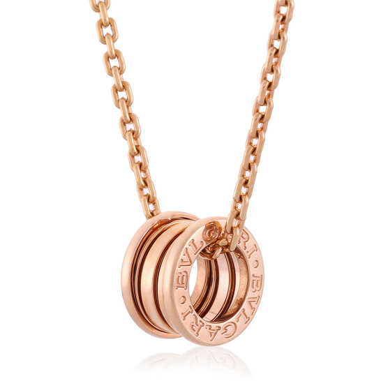 Bvlgari B.Zero1 Pendant Necklace In 18 Kt Rose Gold 358348
