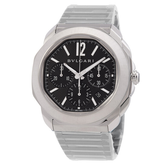Bvlgari Chronograph Automatic Black Dial Unisex Watch 103471