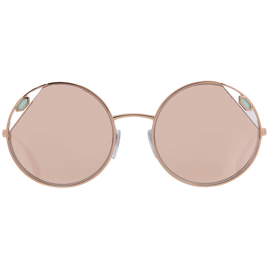 Bvlgari Clear Mirror Rose Gold Round Ladies Sunglasses  display picture 2