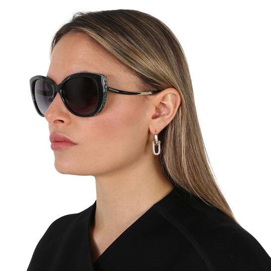 Gray gradient cat eye Bvlgari sun glasses Bvlgari Gray Gradient Cat-Eye Sunglasses for Women BV 8246B  main image 3