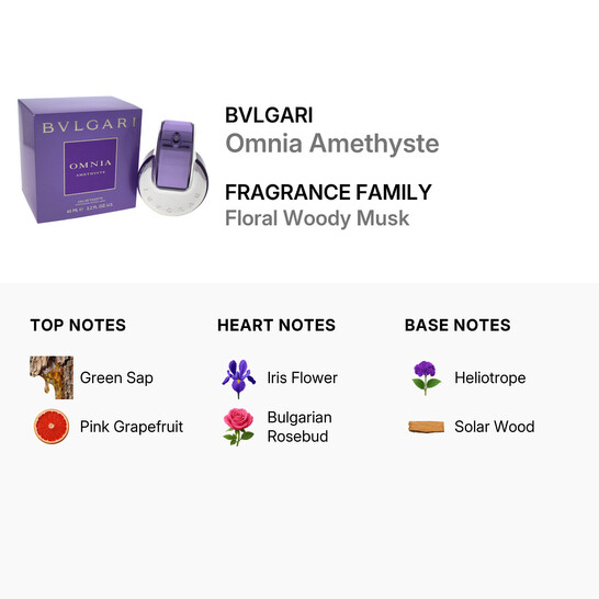 Bvlgari Ladies Omnia Amethyste EDT Spray 2.2 OZ (65 ml