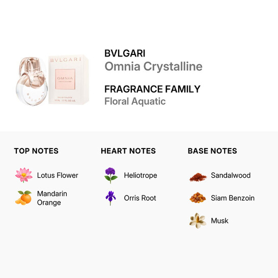 Bvlgari Ladies Omnia Crystalline EDT Spray 1.7 oz Fragrances